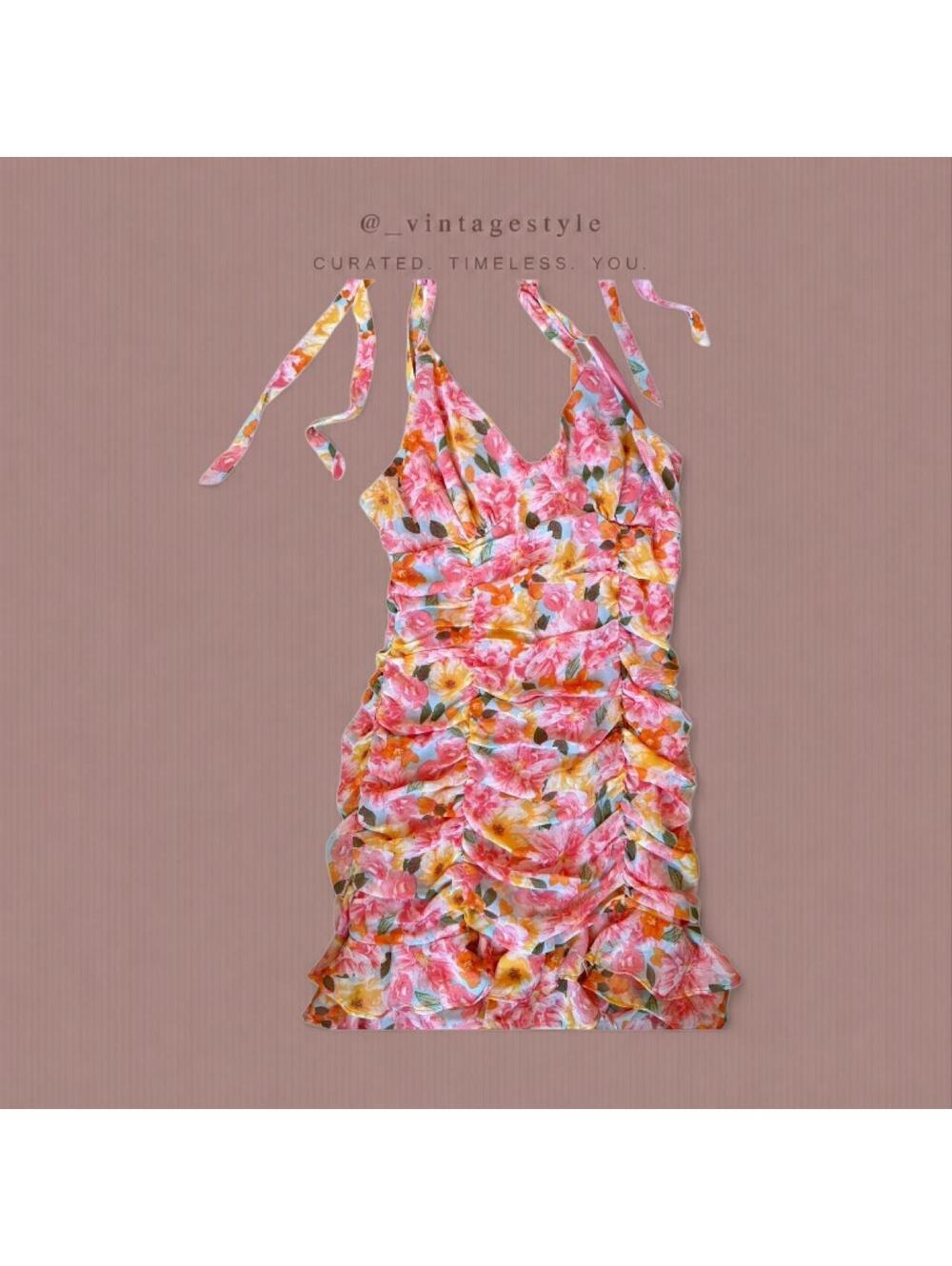 Women's Multi and Pink Dress